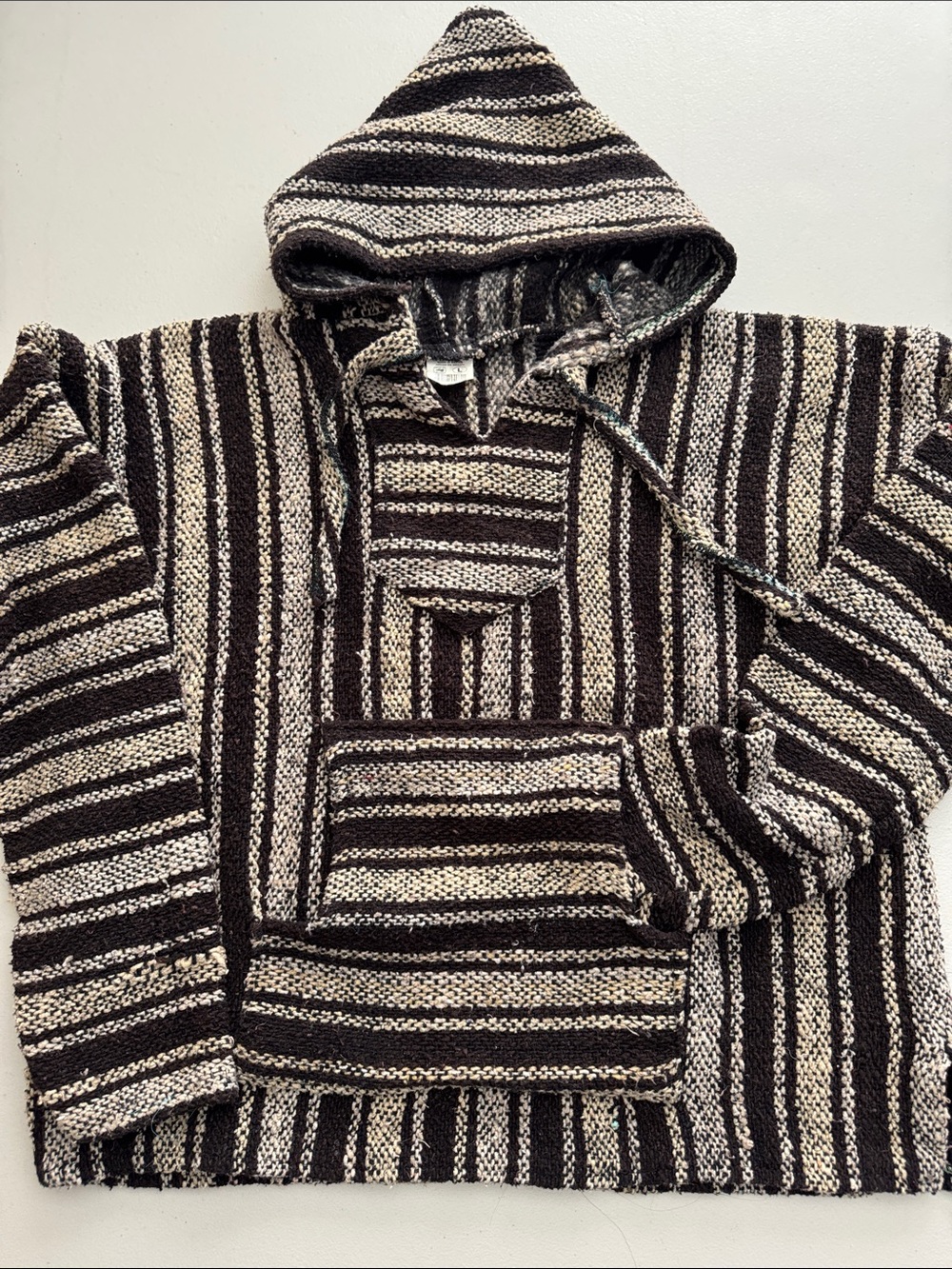 ✌🏼VEL MEX Striped Hooded Baja Sweater